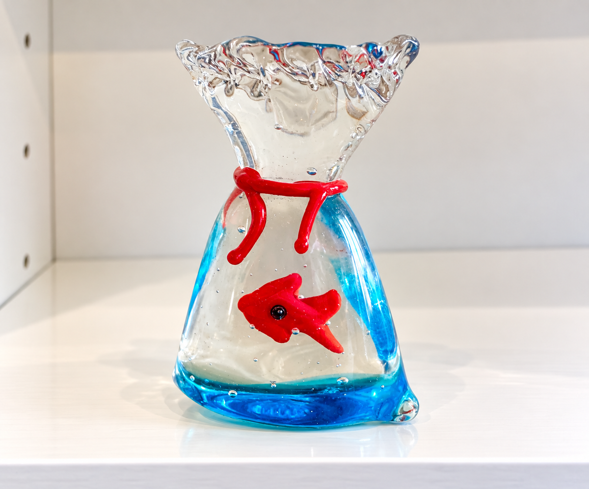 Glass fish in a bag