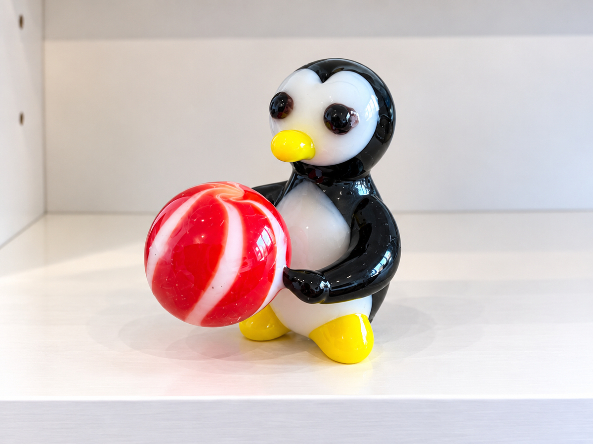 Miniature glass penguin