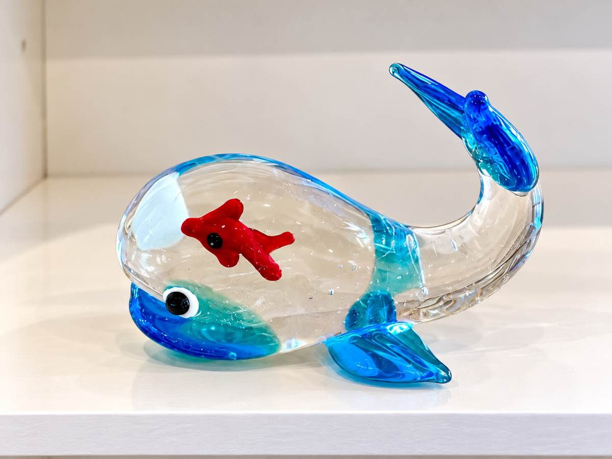 Whale with fish