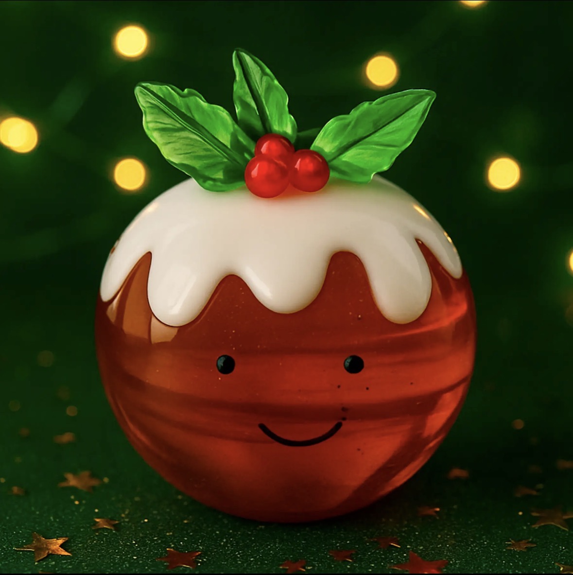 Glass Christmas pudding
