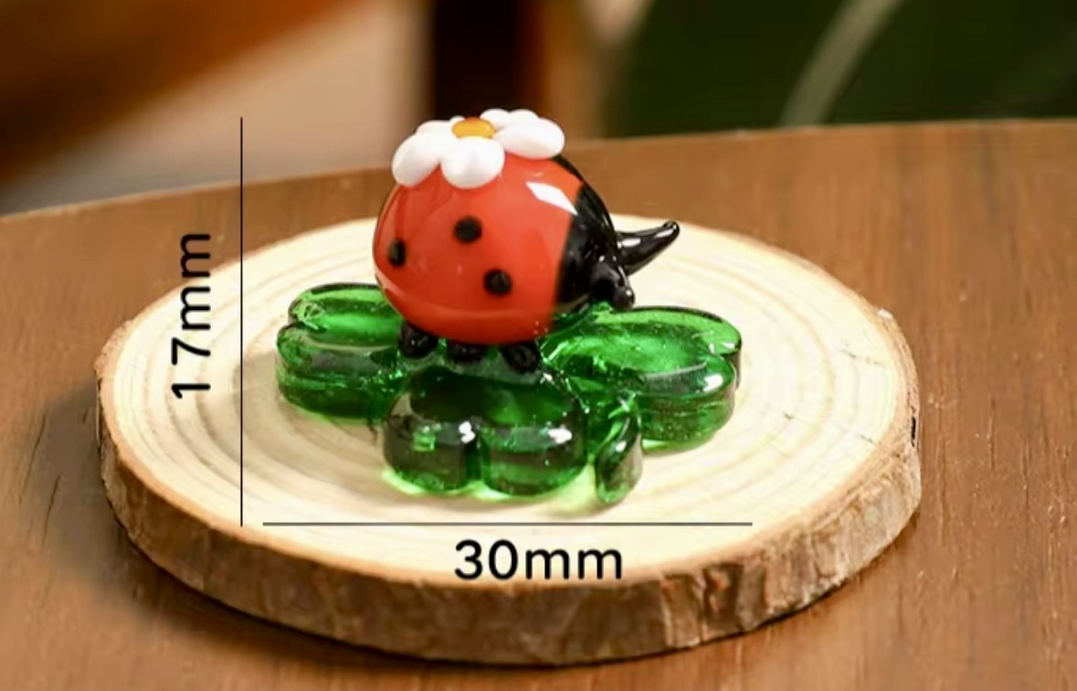 Glass ladybird on leaf