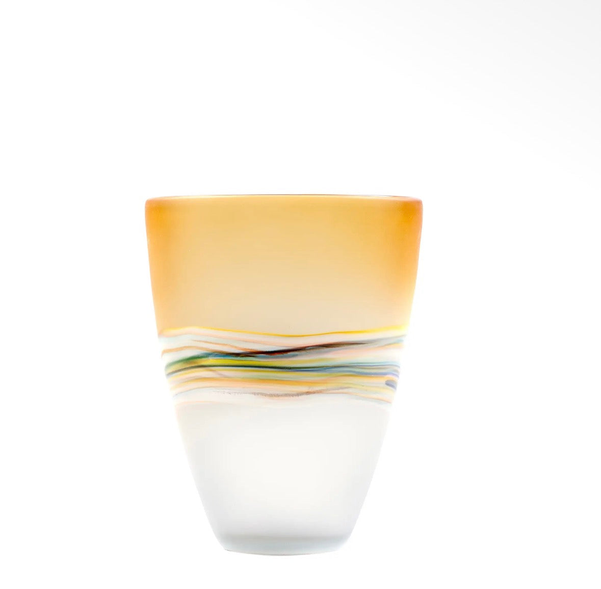 Frosted Citrine Vase