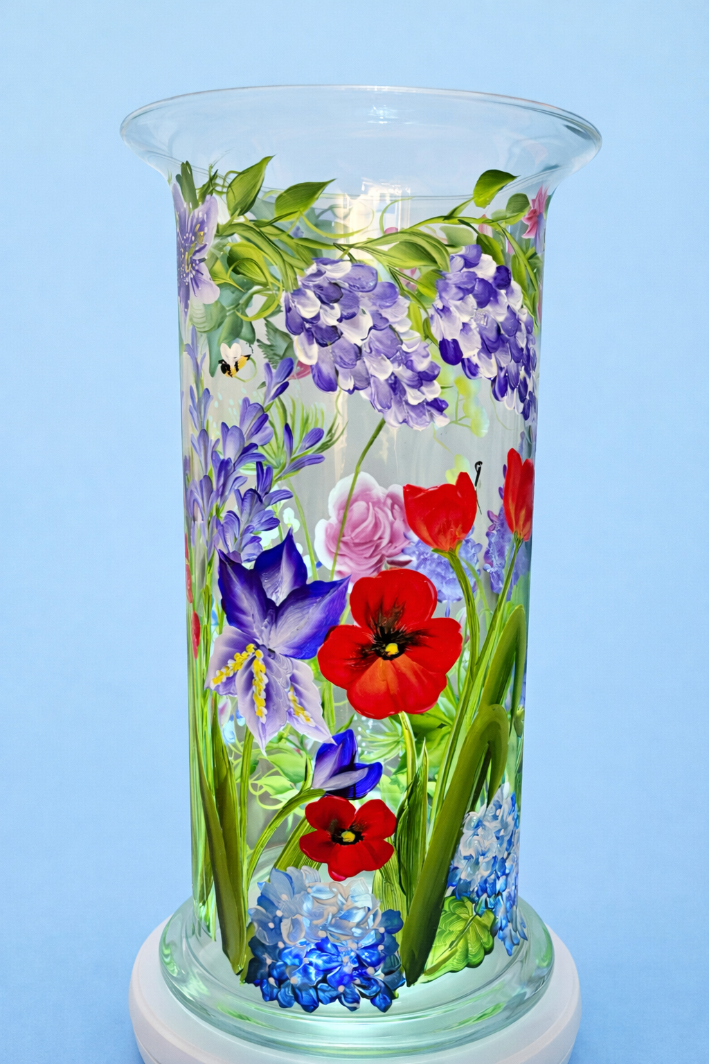 The Enchanted Garden - Hand painted flower vase