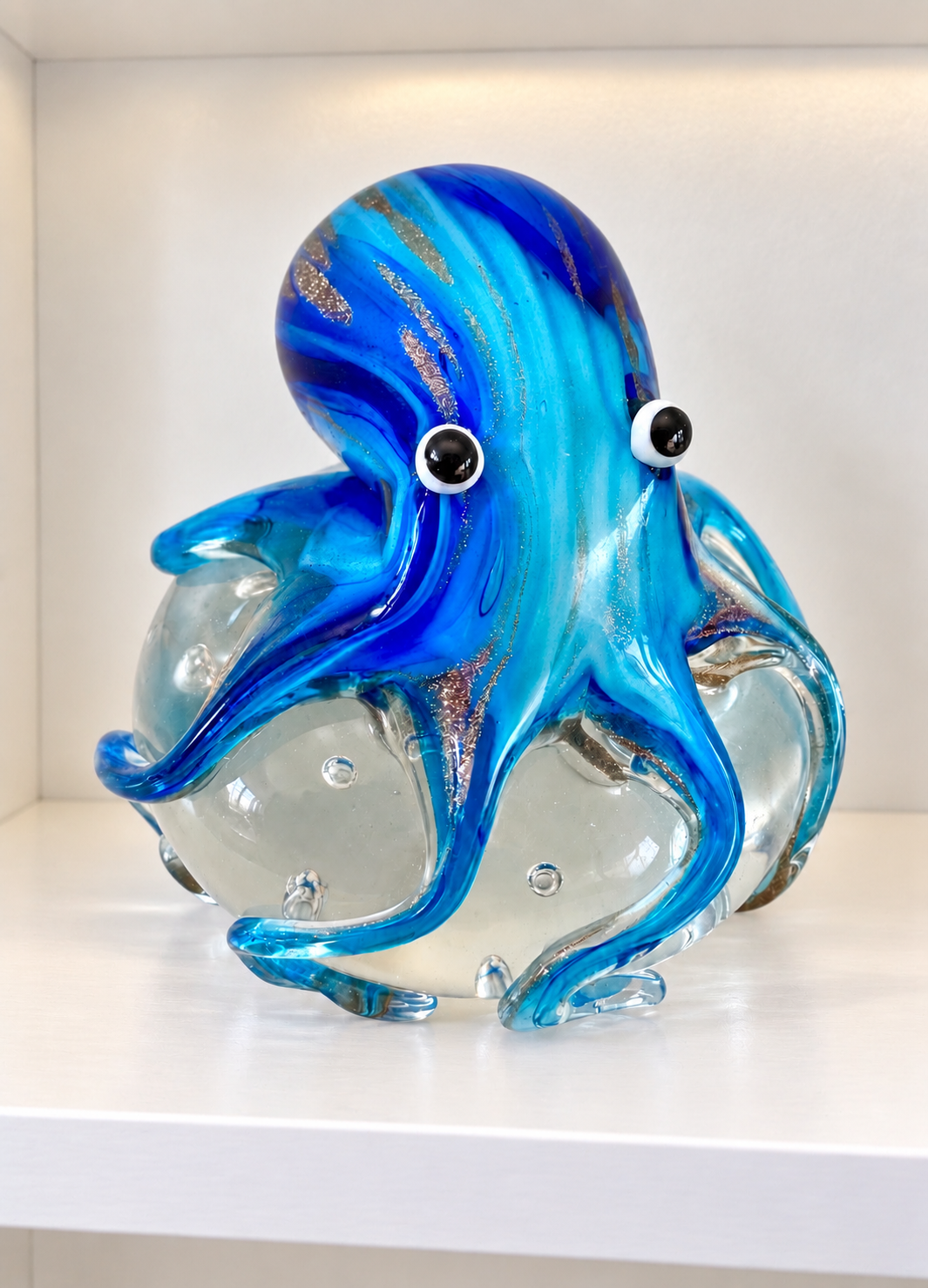 Blue glass octopus