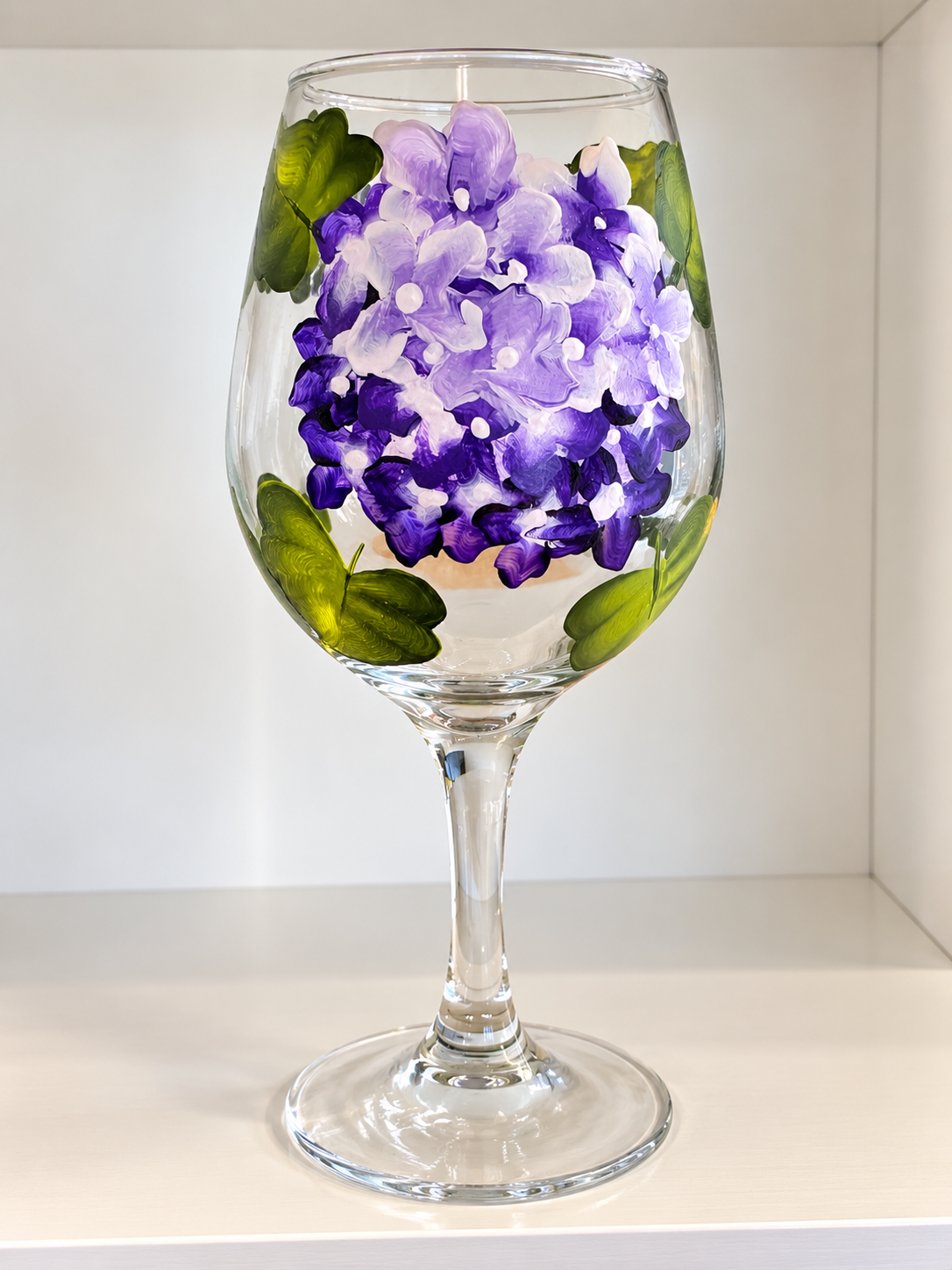 Hand painted wine glass
