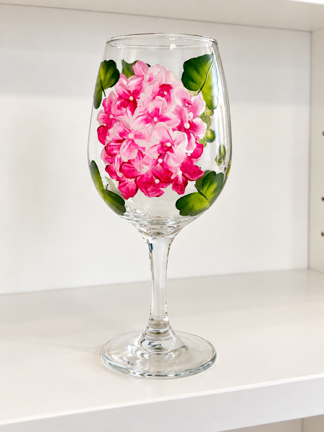 Hand painted wine glass