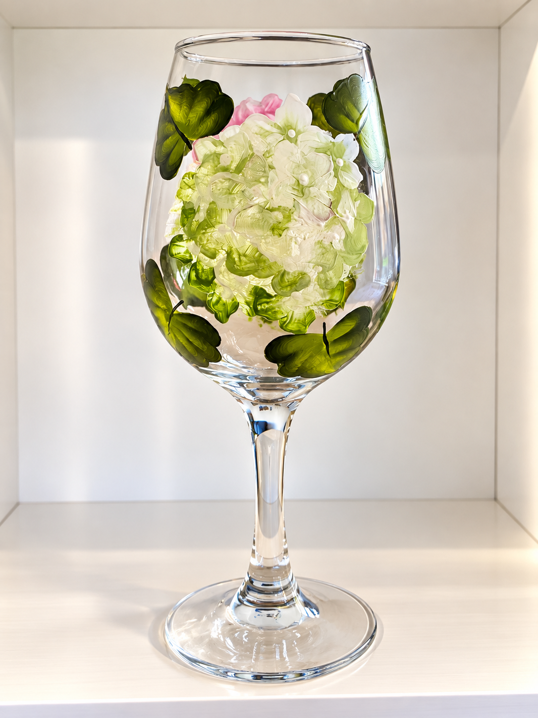 Hand painted wine glass