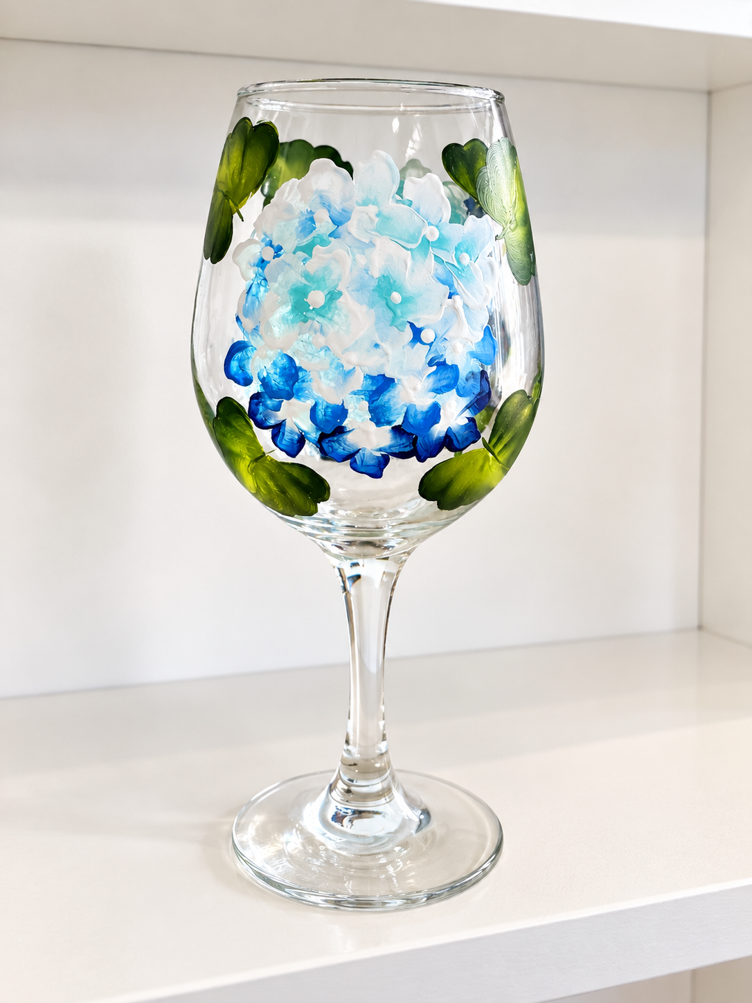 Hand painted wine glass