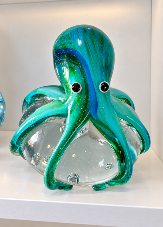 Green glass octopus