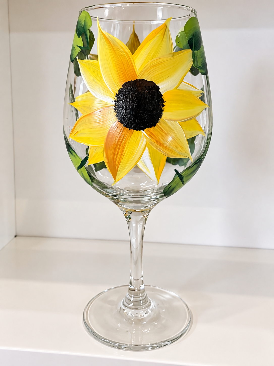 Hand painted wine glass