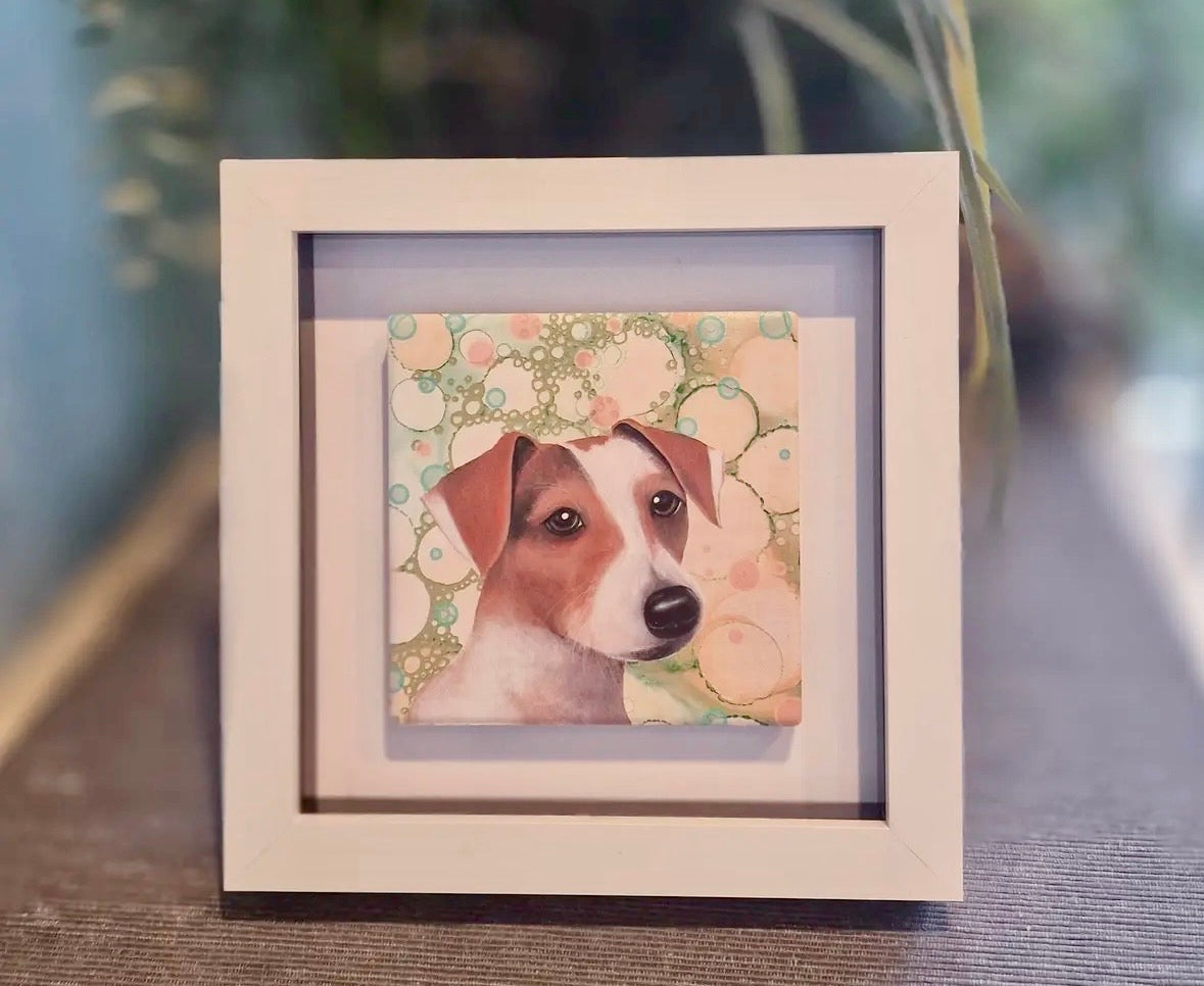 Jack Russel on Glass Tile