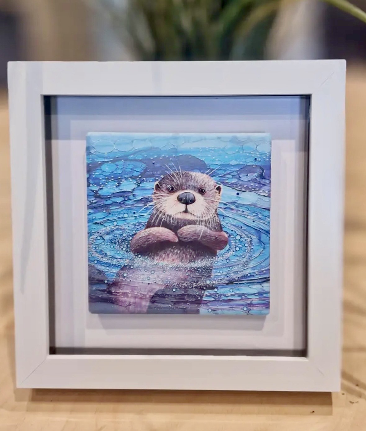 Framed Glass otter tile