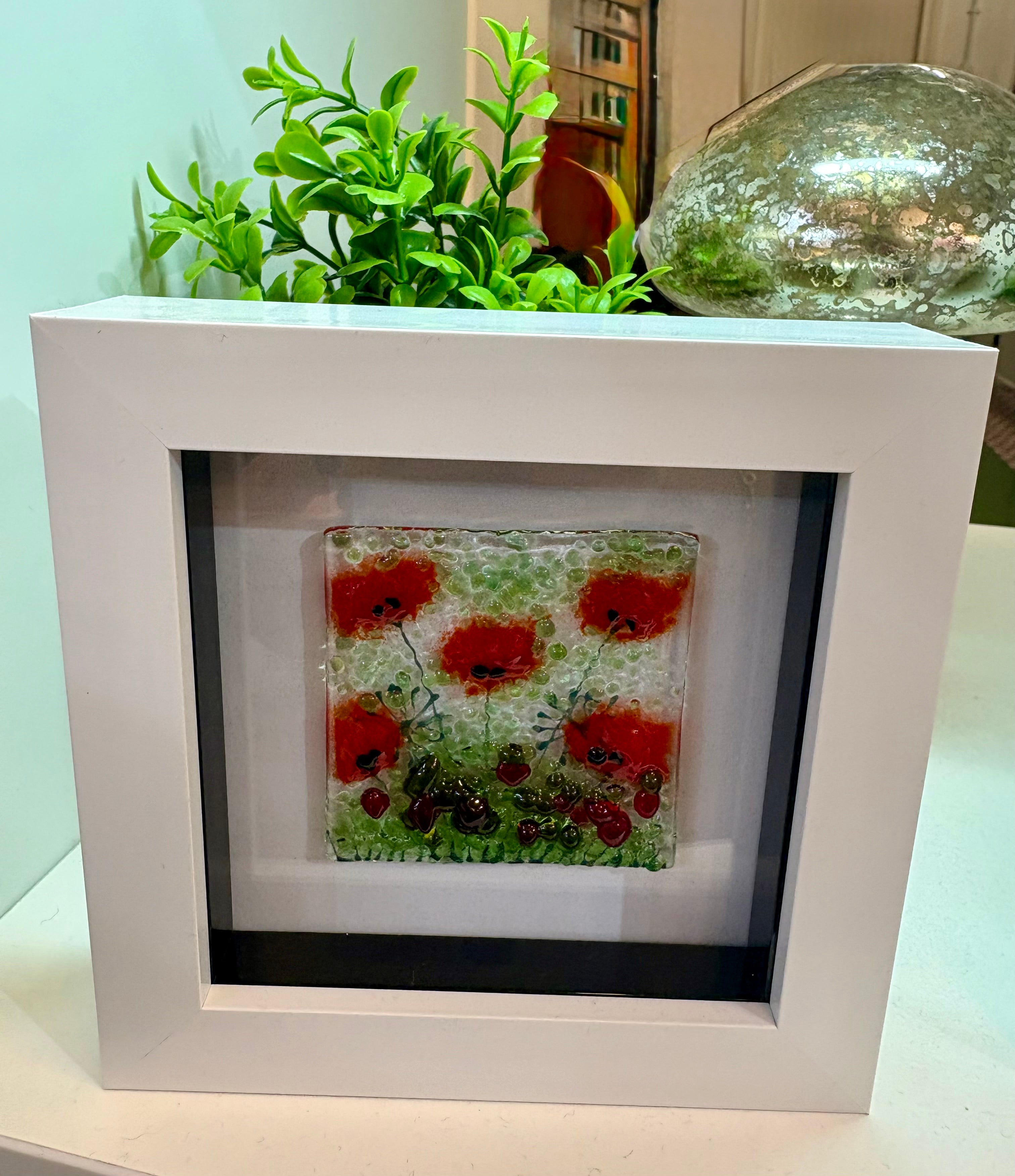 Hand made framed fused glass pictures 5 designs