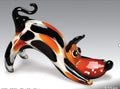 Playful Hand-Blown Glass Dog Figurine