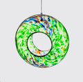 Glass garden bird feeders in multiple colours