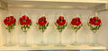 Hand painted poppy wine glasses