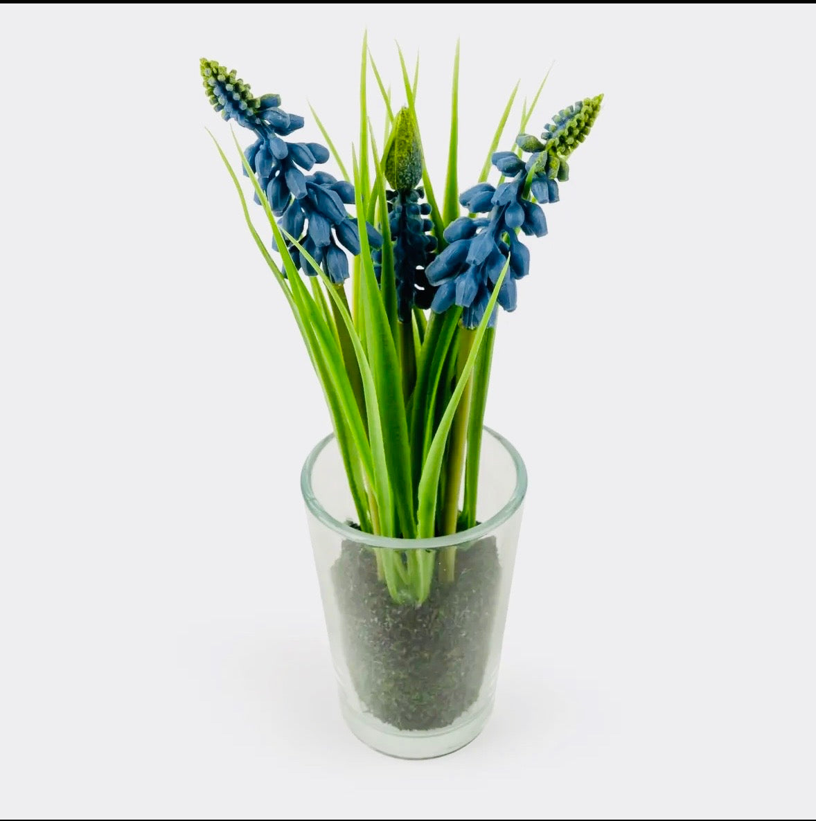 Artificial flowers in glass pots 4 designs