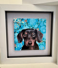 Framed dog pictures on glass tiles 3 designs