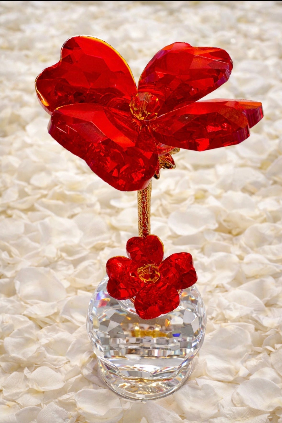 Crystal flowers in 2 different designs