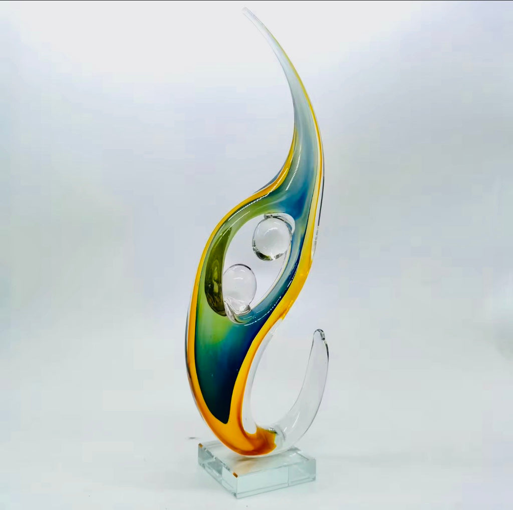 Glass Sculpture - Abstract Family Figures