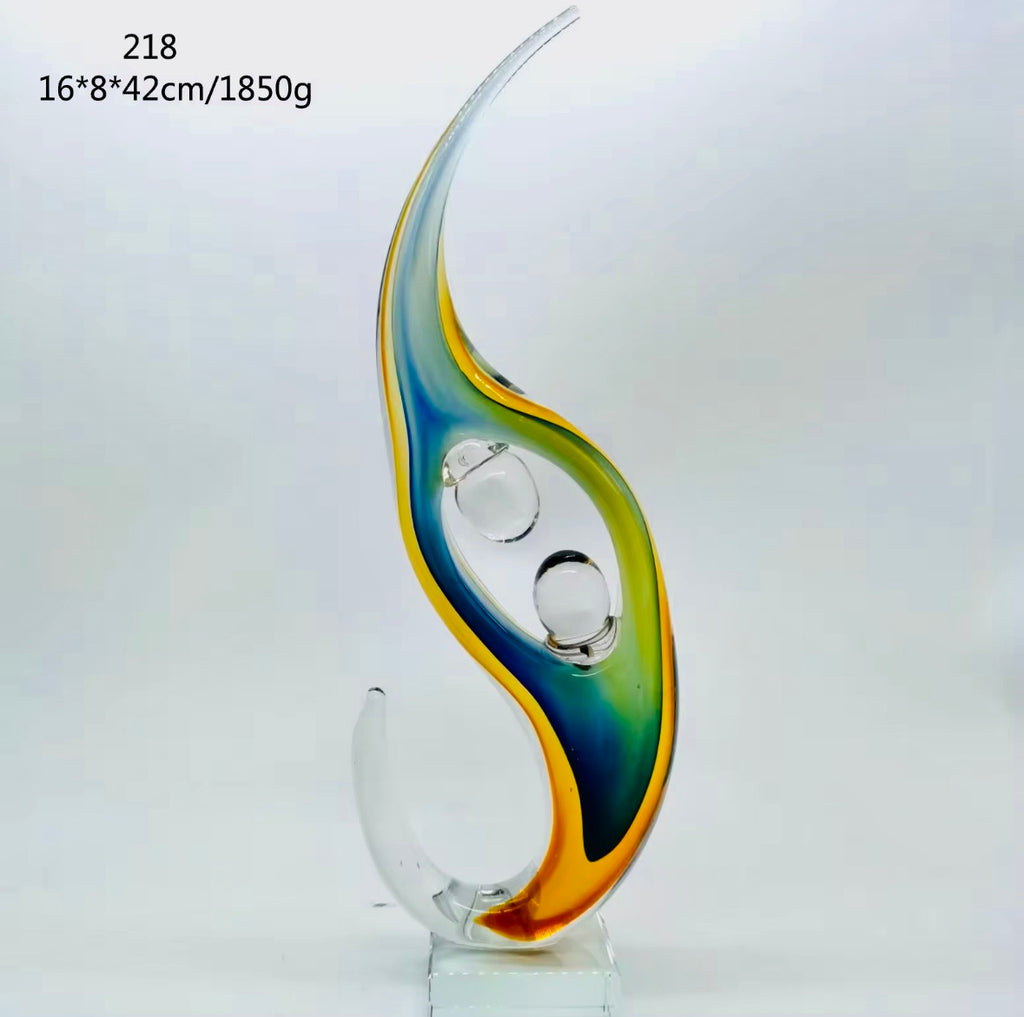 Glass Sculpture - Abstract Family Figures
