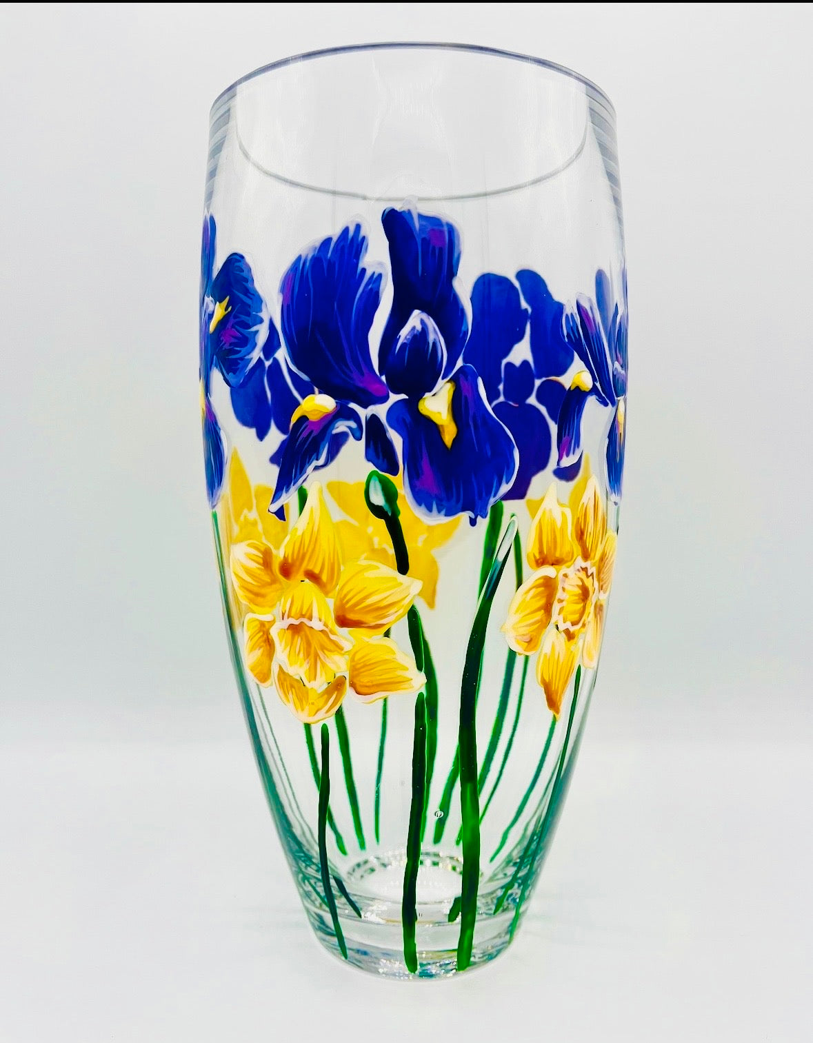 Hand painted flower vase