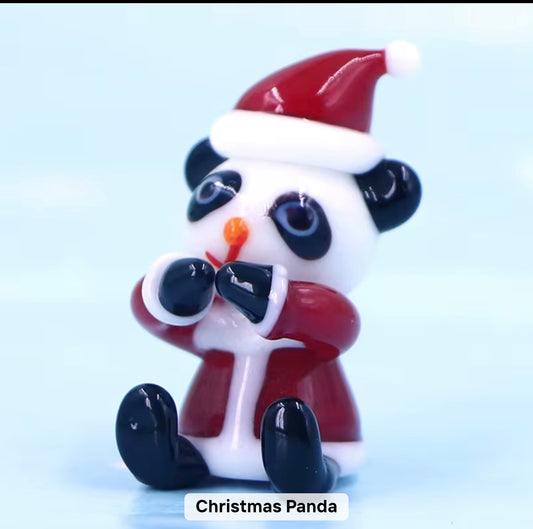 Christmas panda ornament