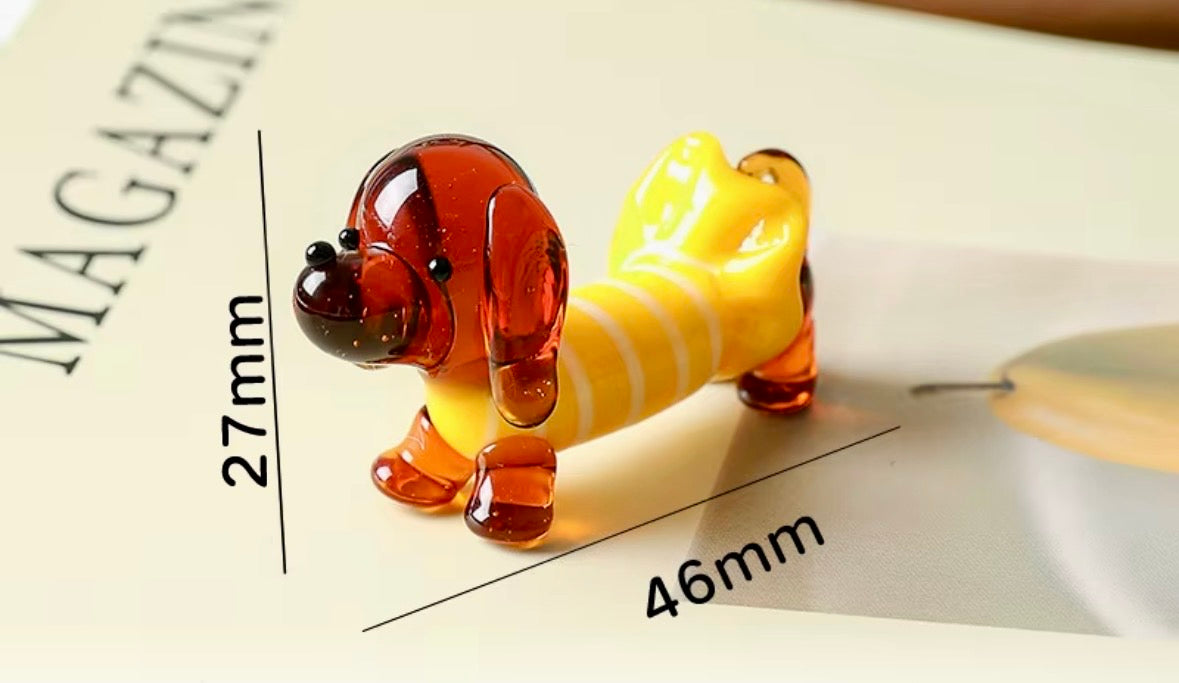 Glass Dachshund Dog