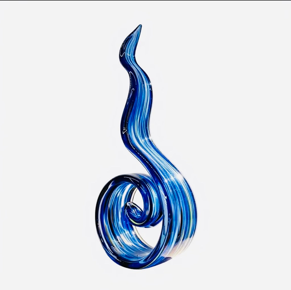 Hand made Blue Glass Sculpture