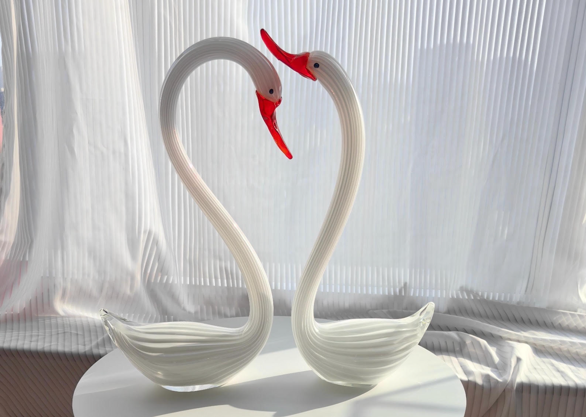 Glass swans